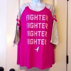 Susan G Komen 3/4 sleeve shirt size 2XL